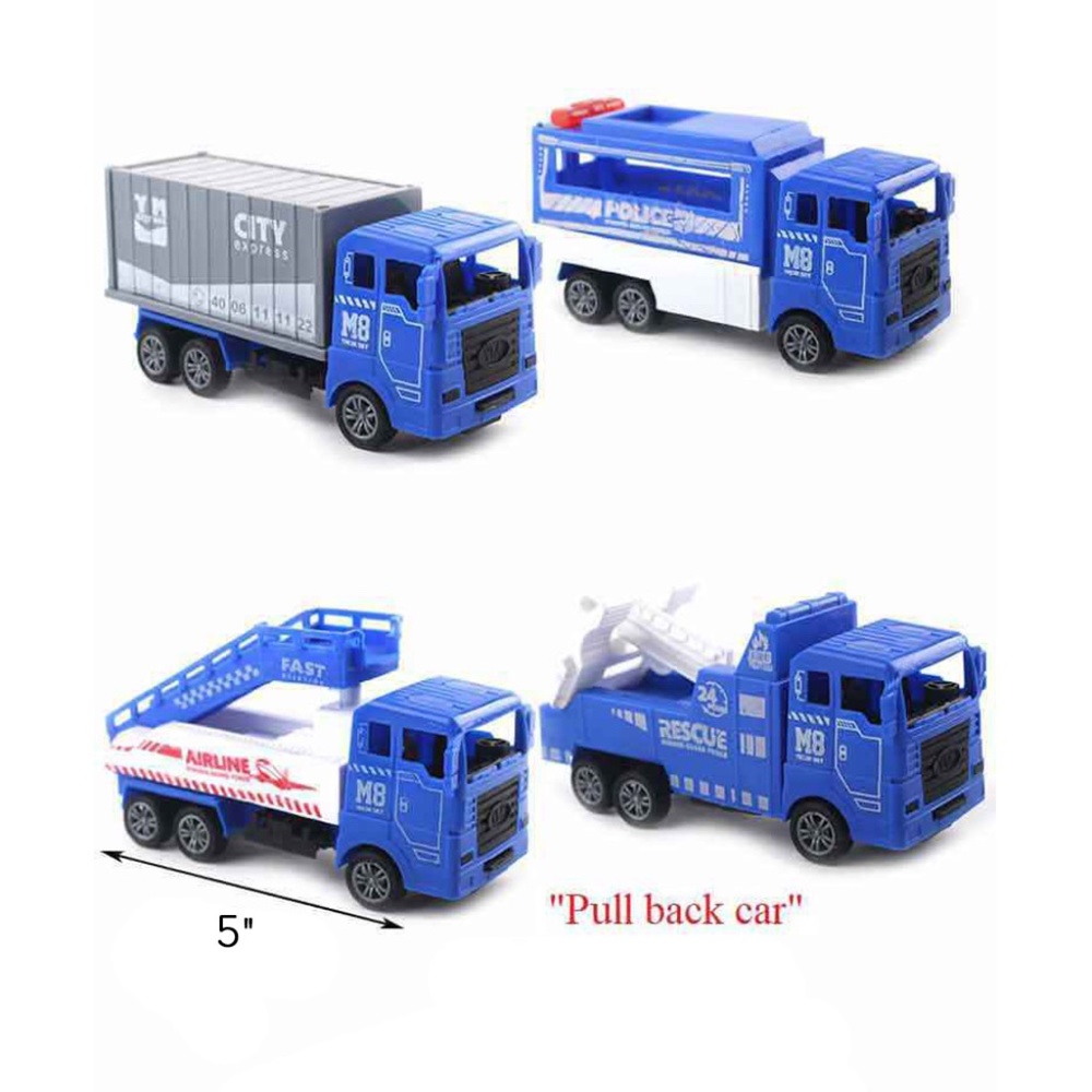 12PCS - Airline Airport Fleet Simulation Car Model Toys